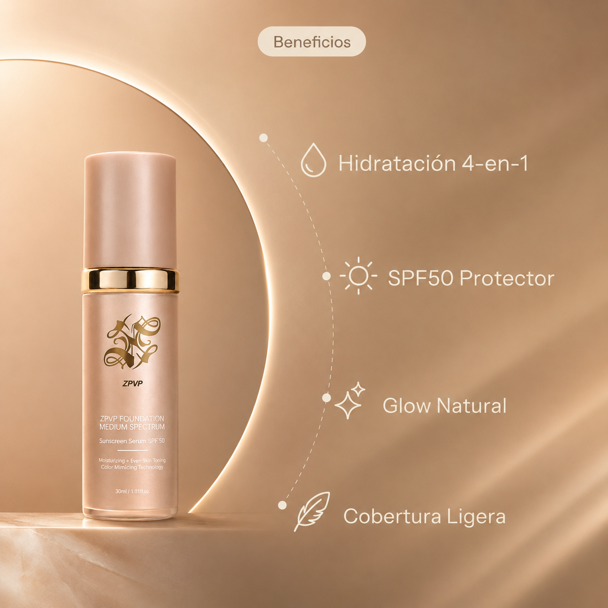 SkinMatch®- Base de Maquillaje AntiEdad con SPF 50
